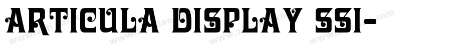 Articula Display SSi字体转换